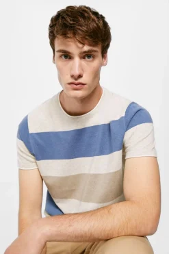 Springfield Camisola Manga Curtas Riscas Cinza