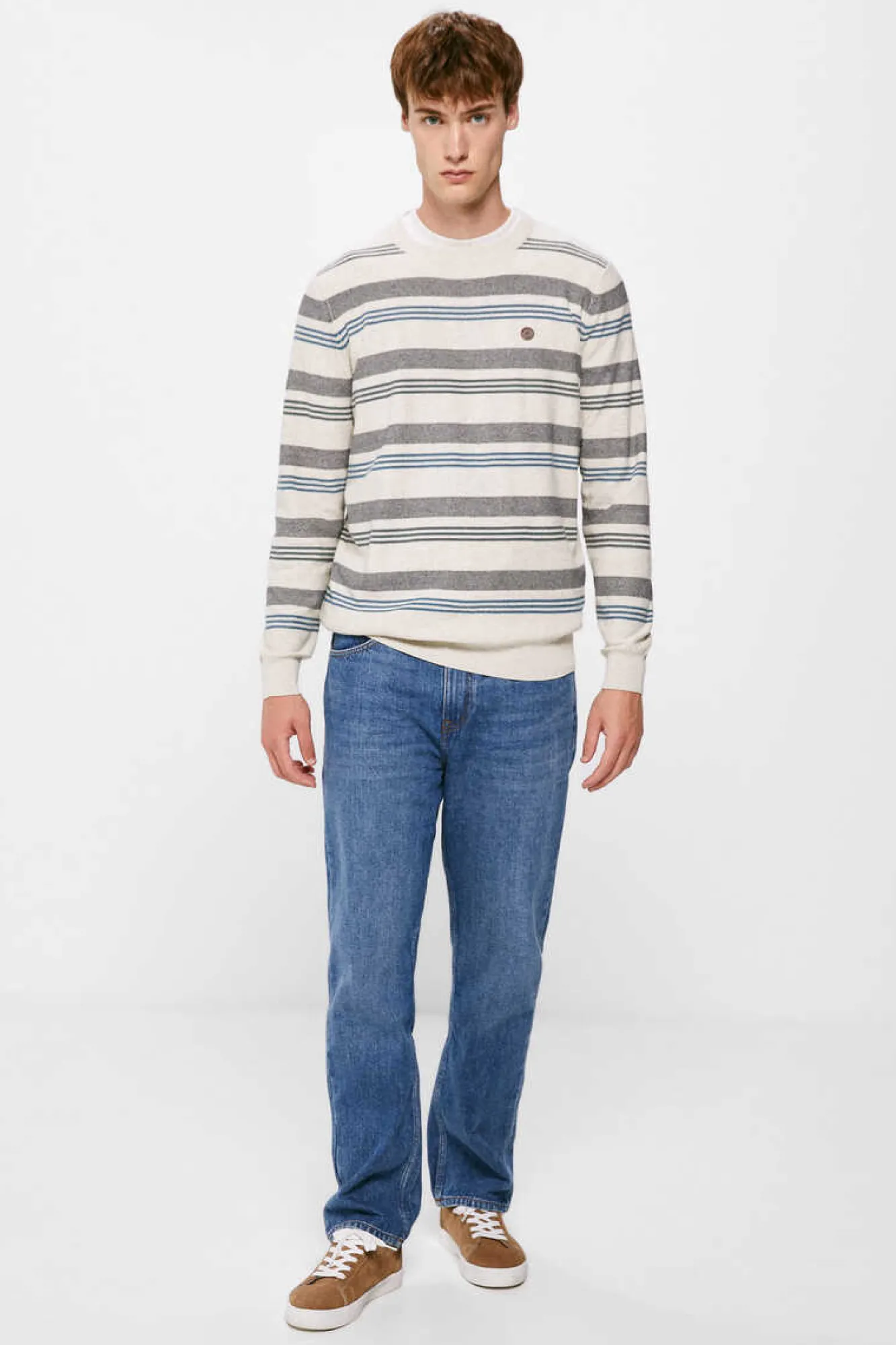 Springfield Camisola Microrriscas Cor Cinza Clearance