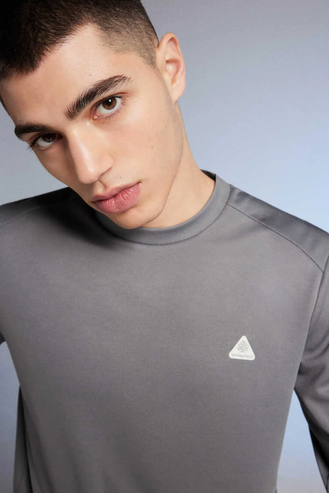 Springfield Camisola Oudoor De Manga Comprida Cinza New