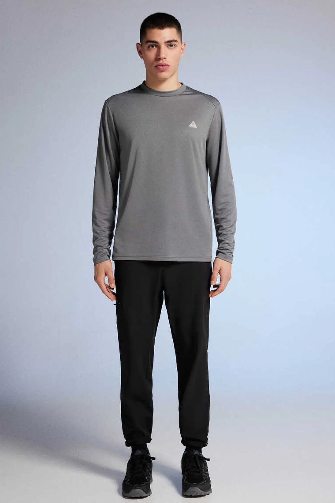 Springfield Camisola Oudoor De Manga Comprida Cinza New