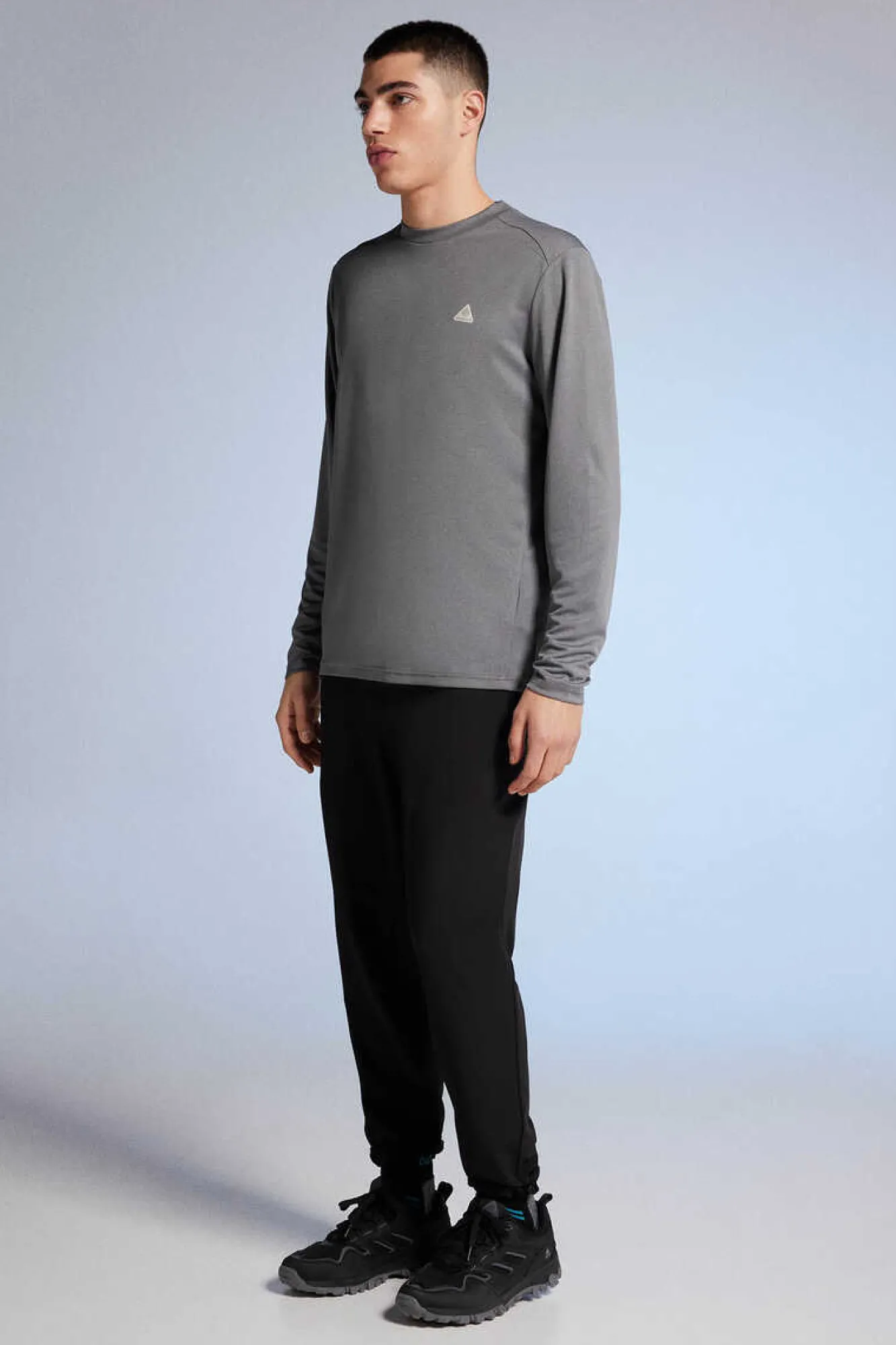 Springfield Camisola Oudoor De Manga Comprida Cinza New