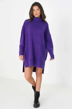 Brave Soul Sueteres E Cardigans-Camisola Oversize Com Gola Dobrada