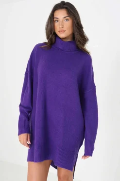 Brave Soul Sueteres E Cardigans-Camisola Oversize Com Gola Dobrada