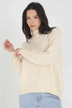 Brave Soul Sueteres E Cardigans-Camisola Oversize Com Gola Em Funil