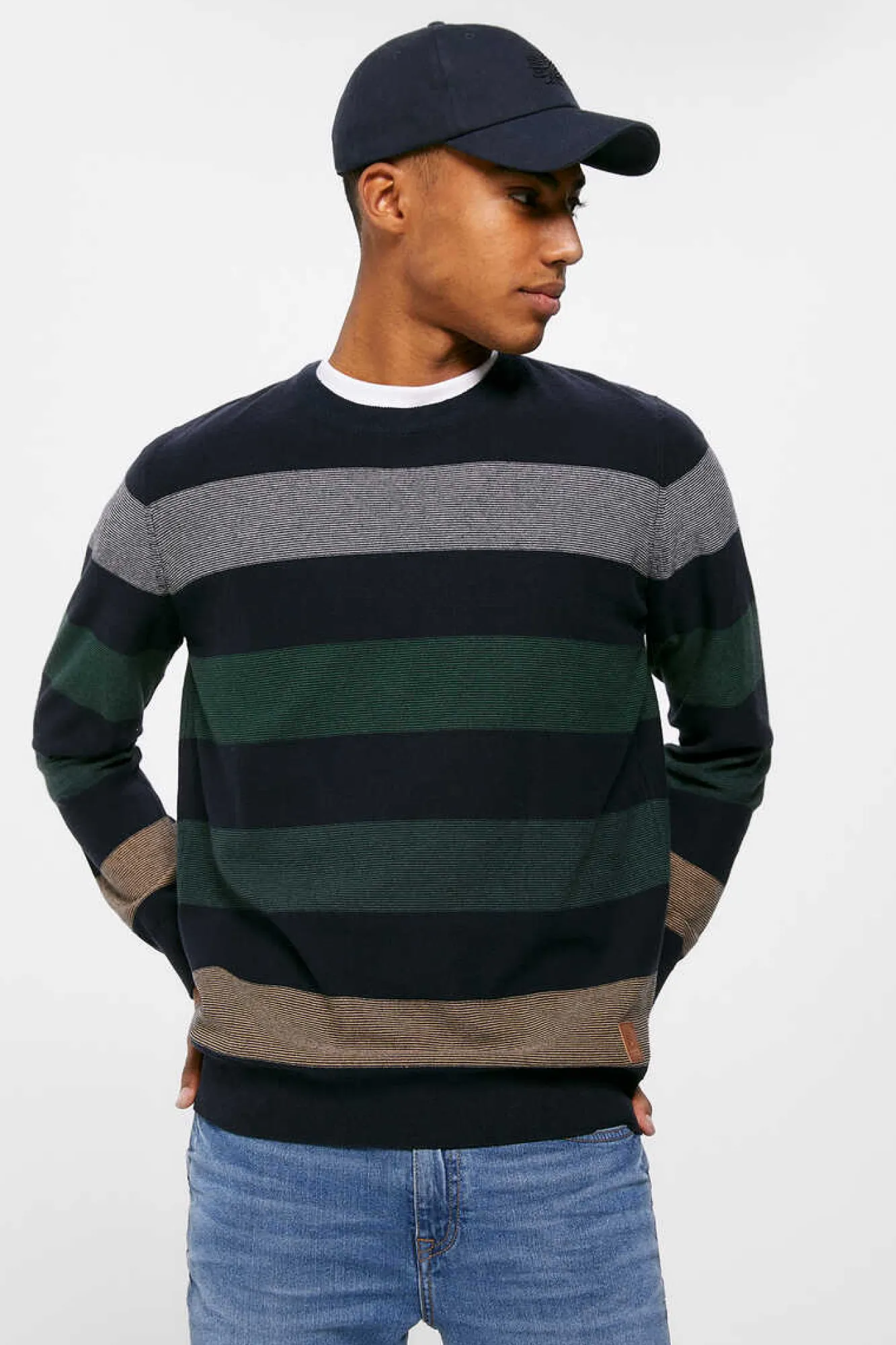 Springfield Camisola Riscas Cor Azul Aco Clearance