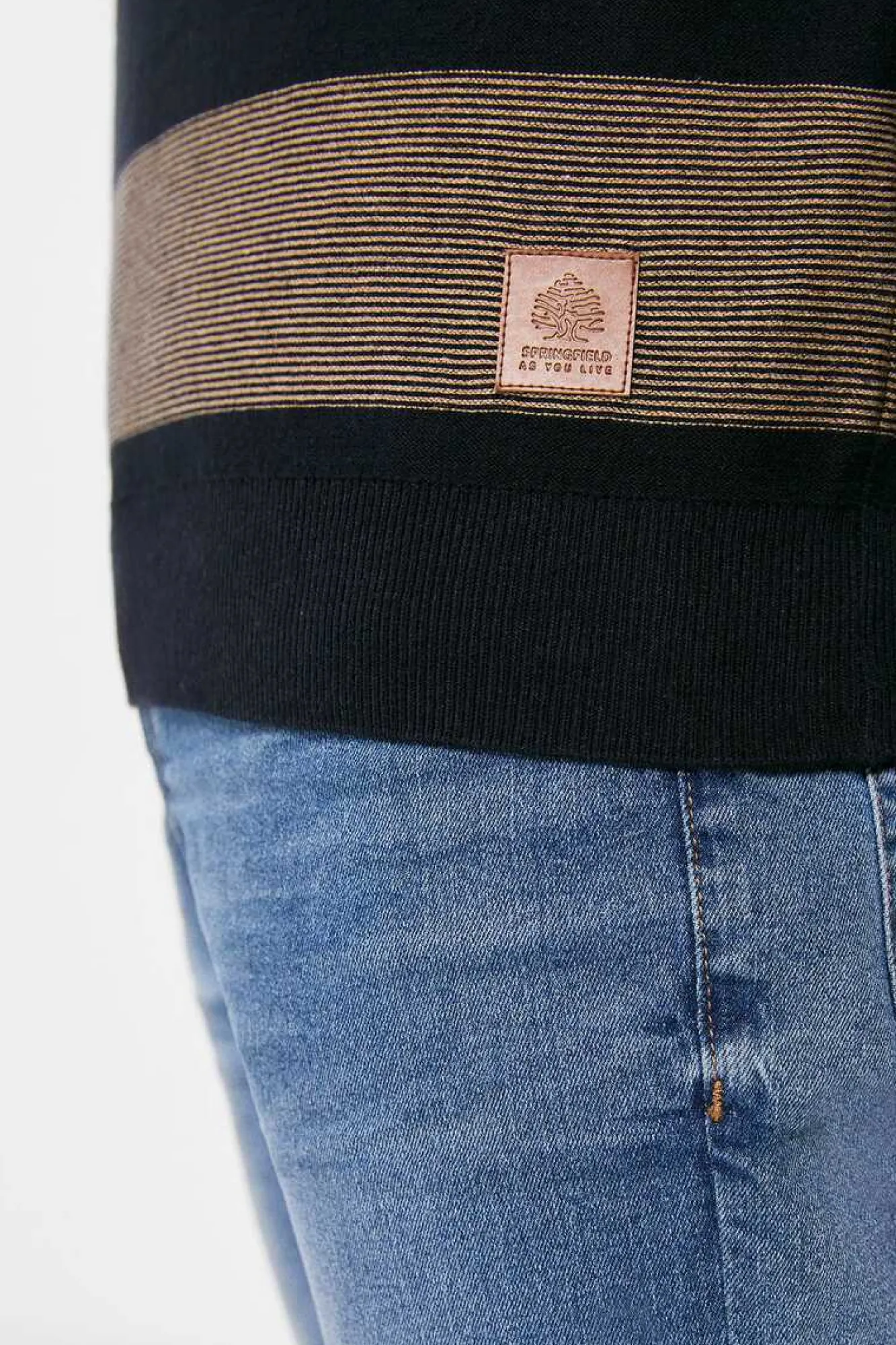 Springfield Camisola Riscas Cor Azul Aco Clearance