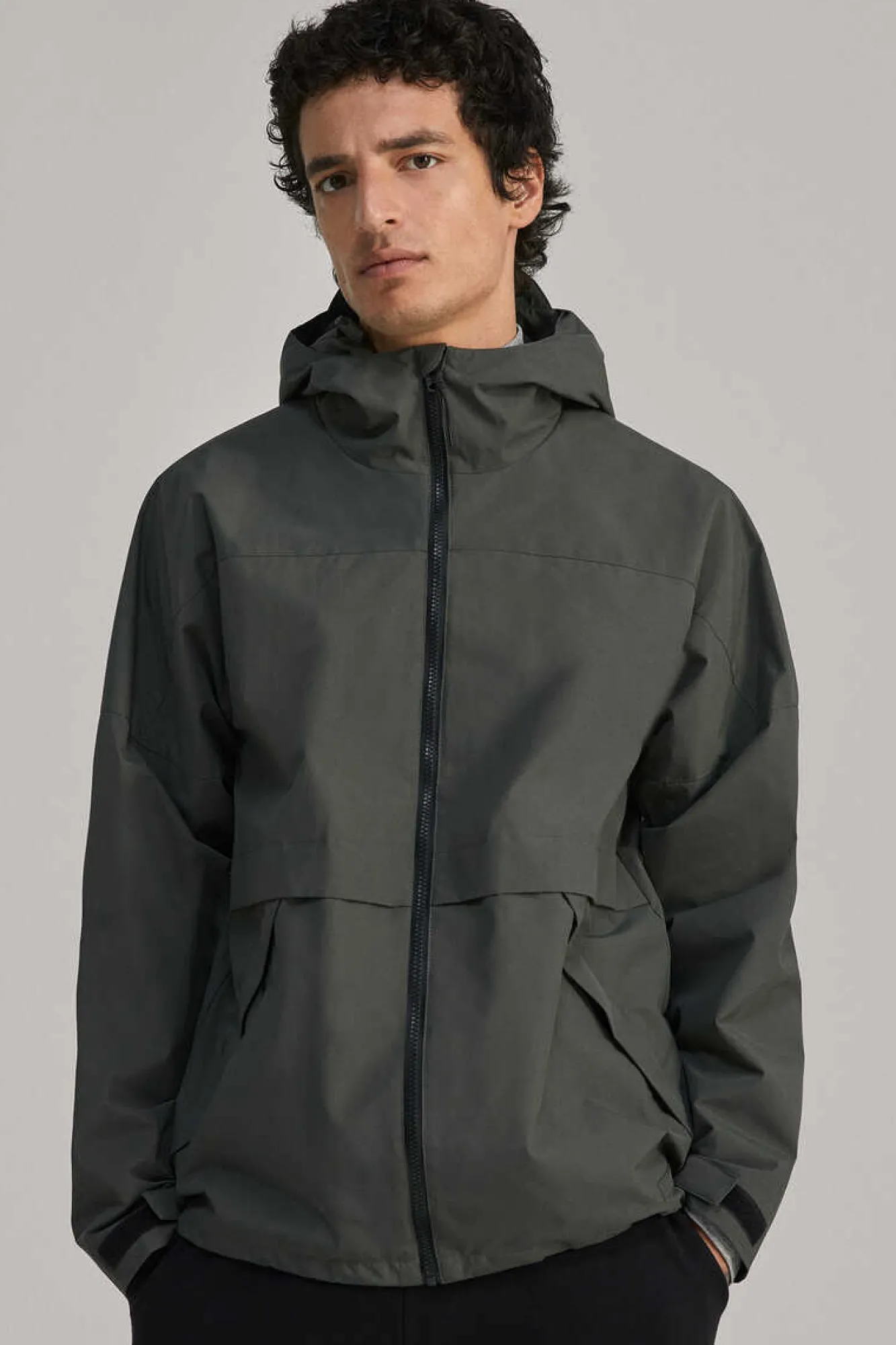 Springfield Capota Tecnica De Parka Cinza Discount