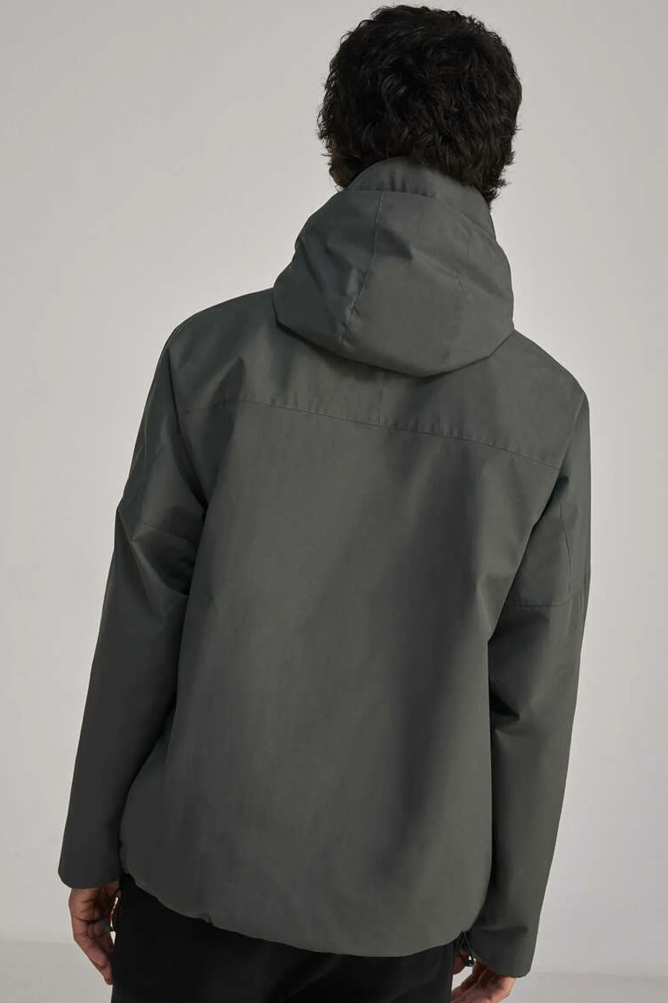 Springfield Capota Tecnica De Parka Cinza Discount