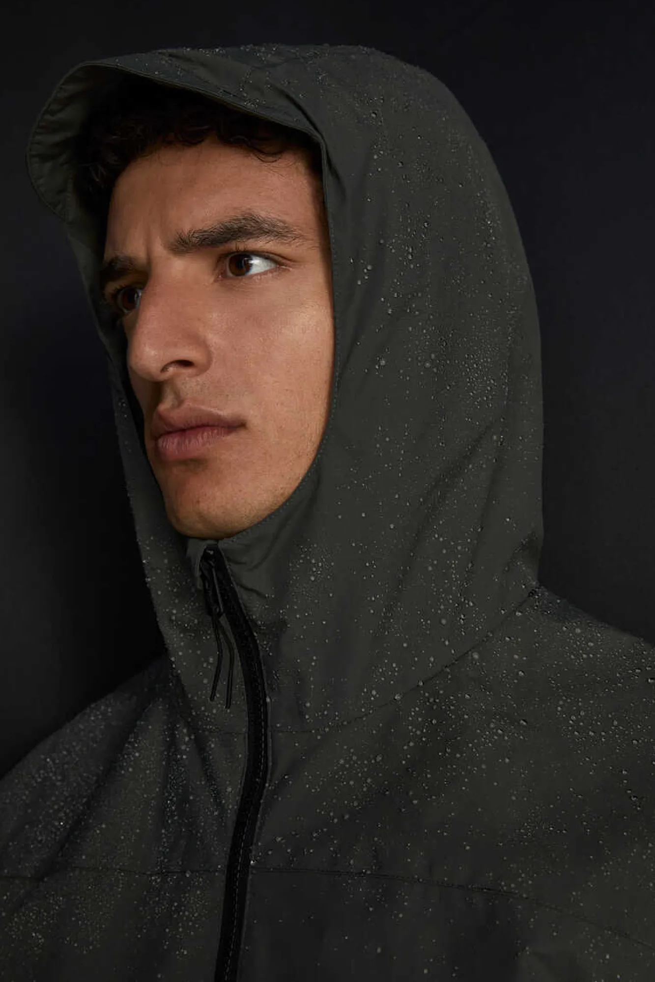 Springfield Capota Tecnica De Parka Cinza Discount