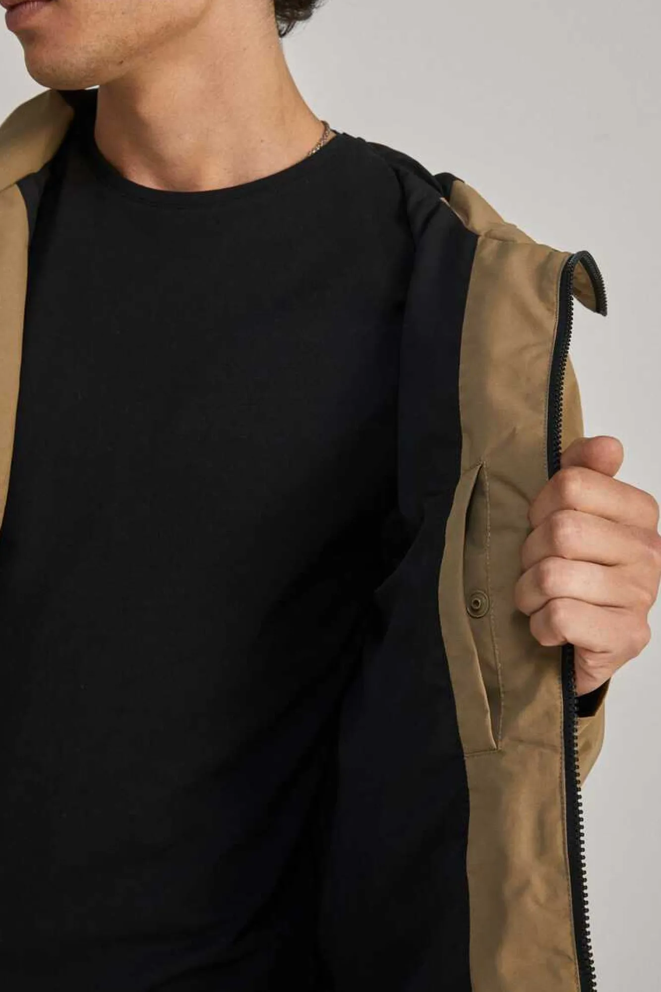 Springfield Capota Tecnica De Parka Beige Discount