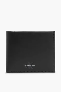 Calvin Klein Carteira Logo Ck Preto Outlet