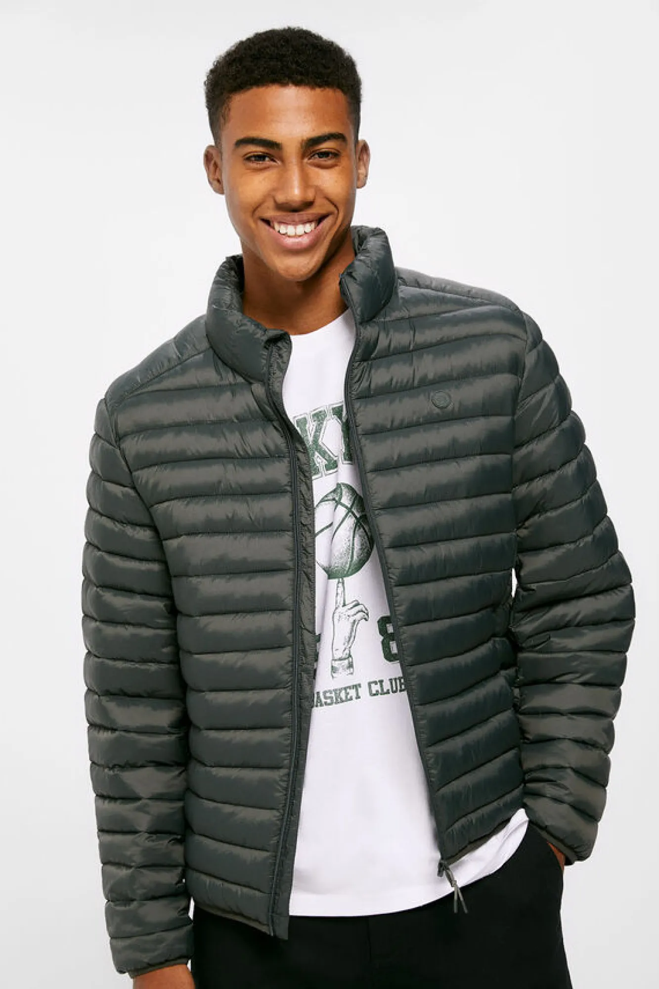 Springfield Casaco Acolchoado Verde Escuro Hot