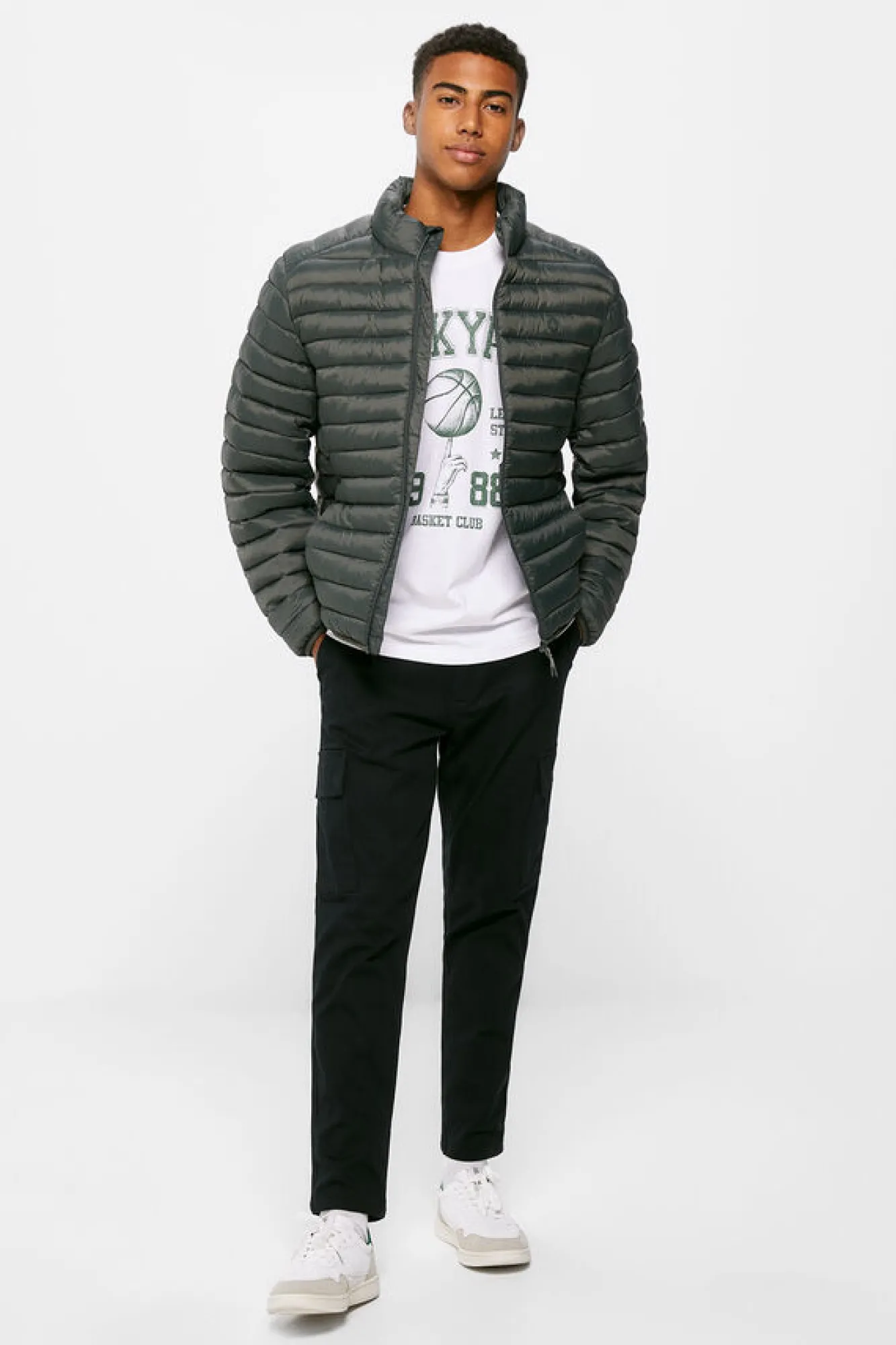 Springfield Casaco Acolchoado Verde Escuro Hot