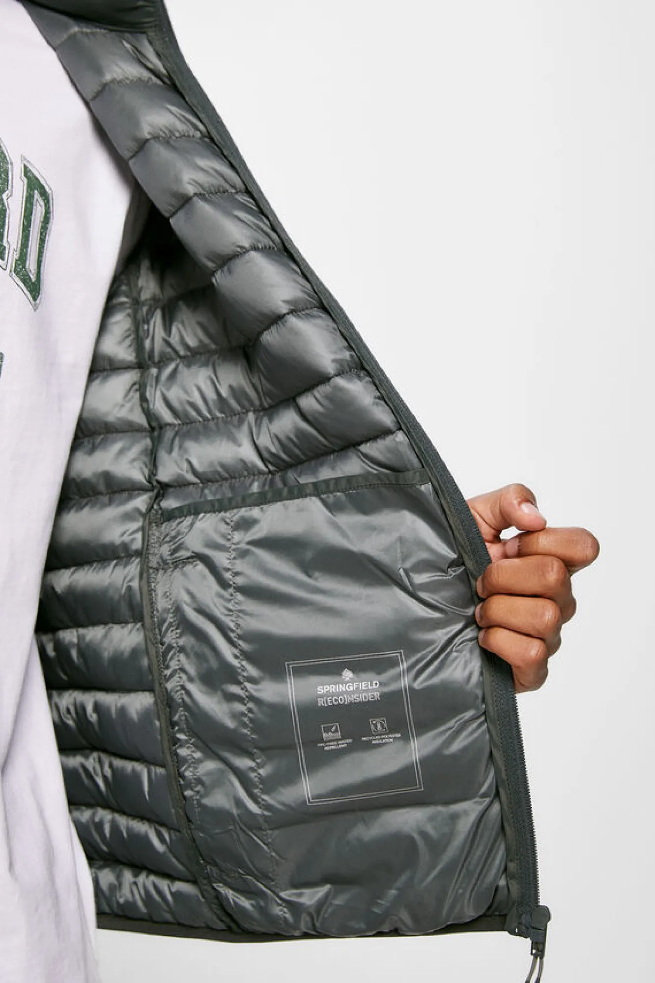 Springfield Casaco Acolchoado Verde Escuro Hot