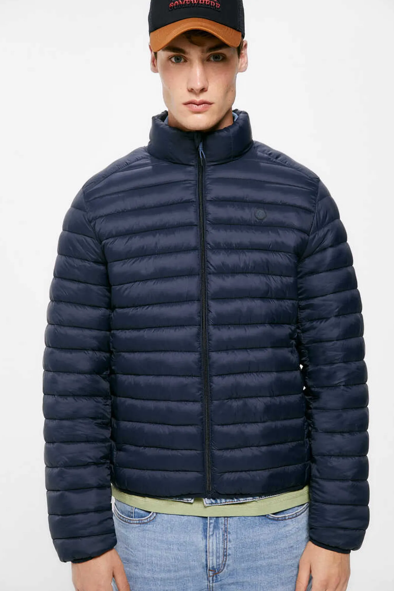 Springfield Casaco Acolchoado Azul Outlet