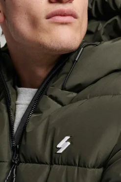 Casaco Acolchoado Com Capuz Sports