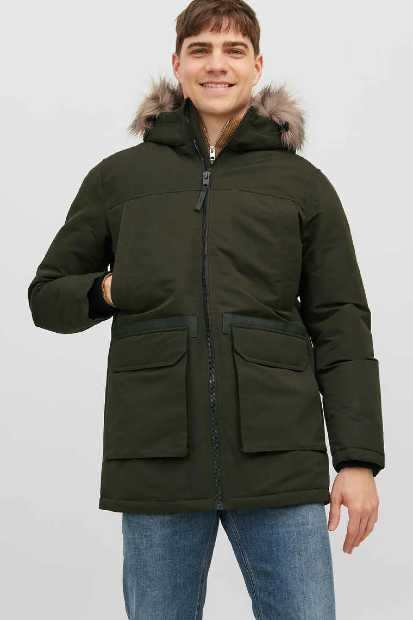 Jack & Jones Casaco Acolchoado Com Capuz Verde Clearance