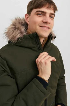 Jack & Jones Casaco Acolchoado Com Capuz Verde Clearance