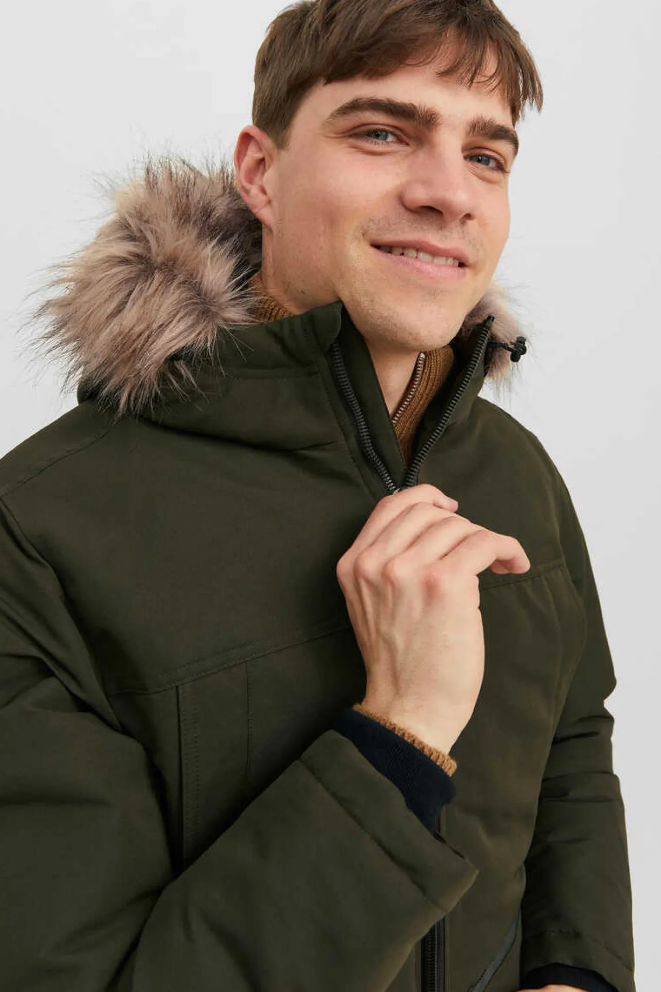 Jack & Jones Casaco Acolchoado Com Capuz Verde Clearance