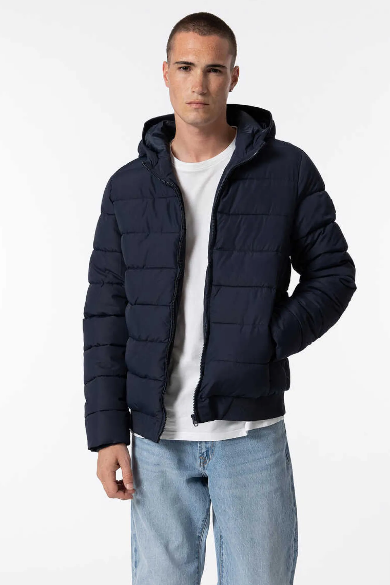 Tiffosi Casaco Acolchoado Com Capuz Azul Aco Hot