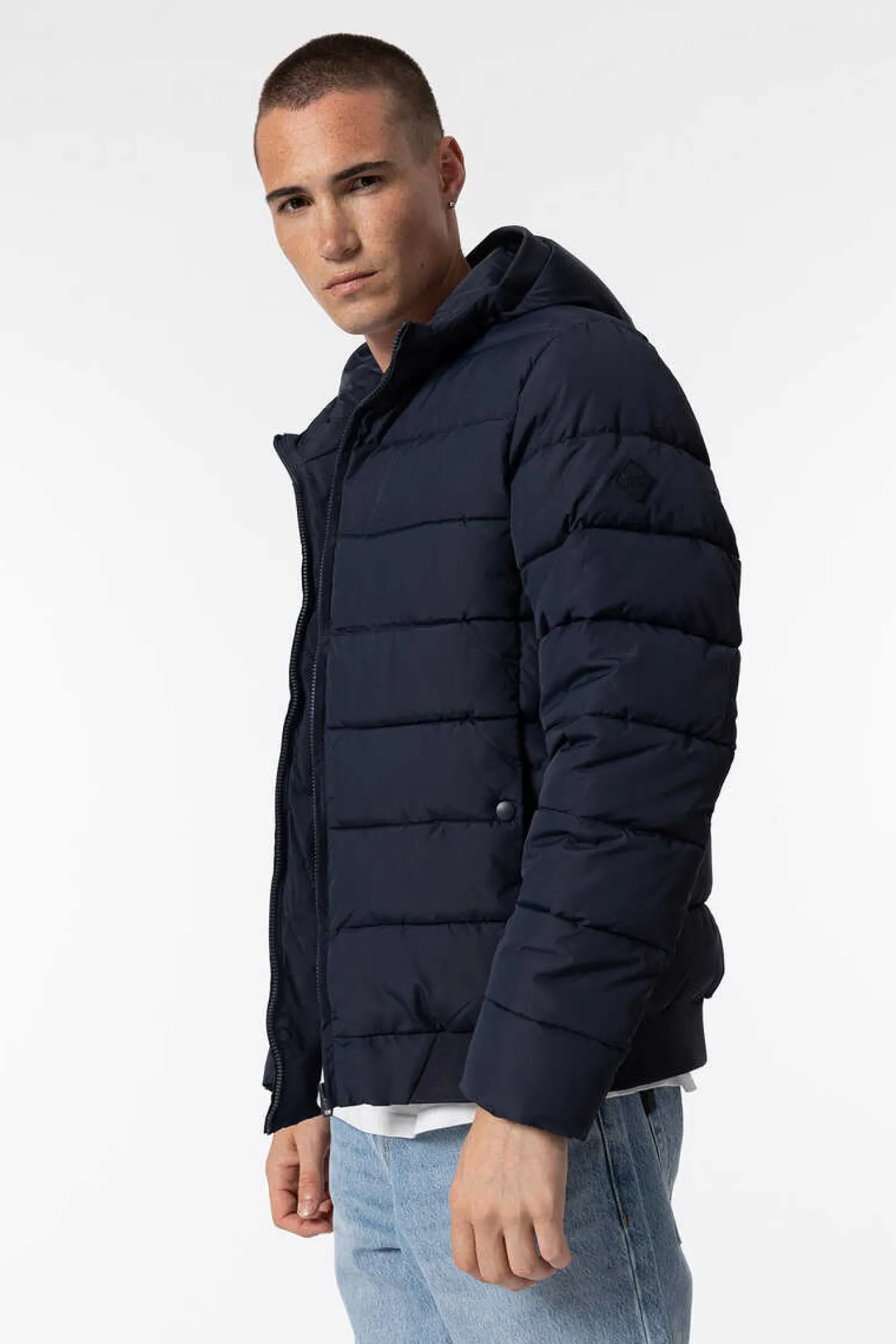 Tiffosi Casaco Acolchoado Com Capuz Azul Aco Hot