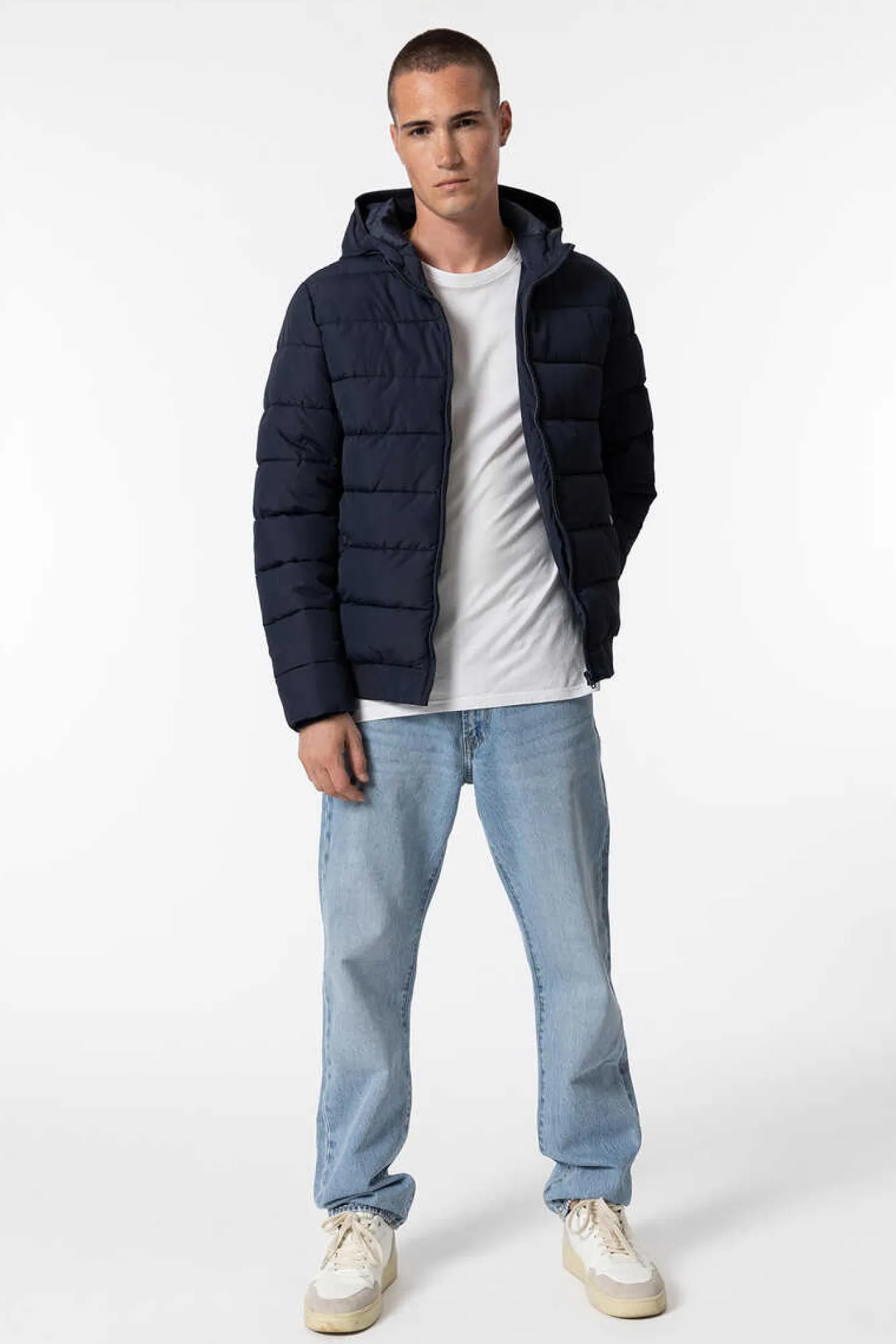 Tiffosi Casaco Acolchoado Com Capuz Azul Aco Hot