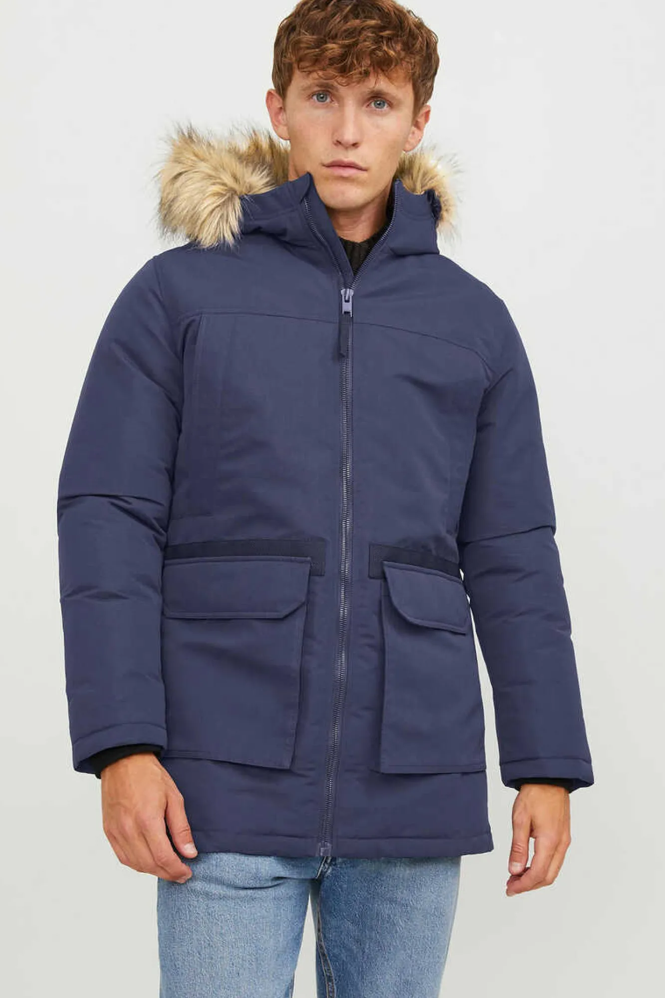 Jack & Jones Casaco Acolchoado Com Capuz Marinho Best