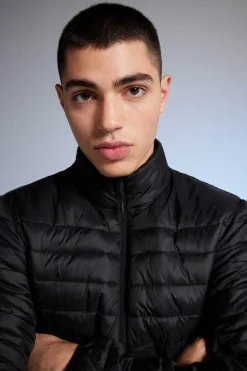 Springfield Casaco Acolchoado Combinado Preto Online