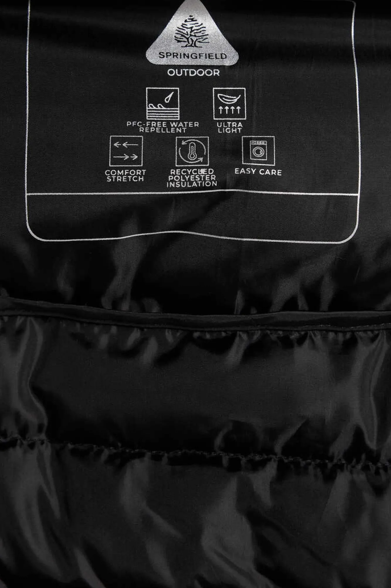 Springfield Casaco Acolchoado Combinado Preto Online