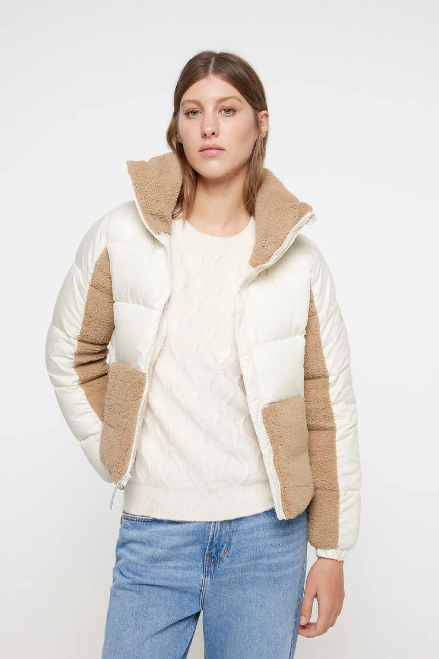 Columbia Sobretudos E Parkas-Casaco Acolchoado Hibrido De Forro Polar Sherpa Da Leadbetter Point™ Para Mulher