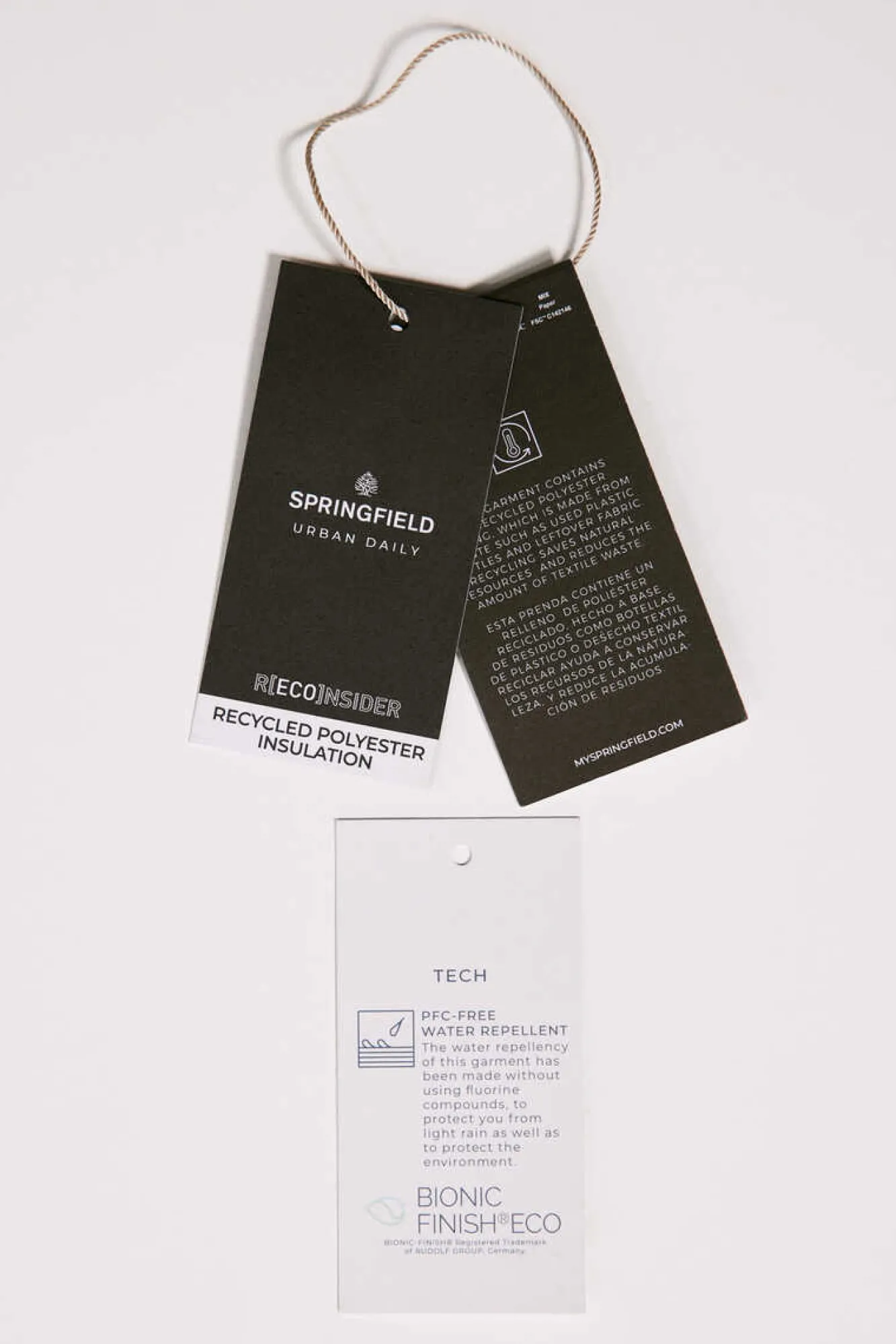 Springfield Casaco Acolchoado Termosselado Cinza