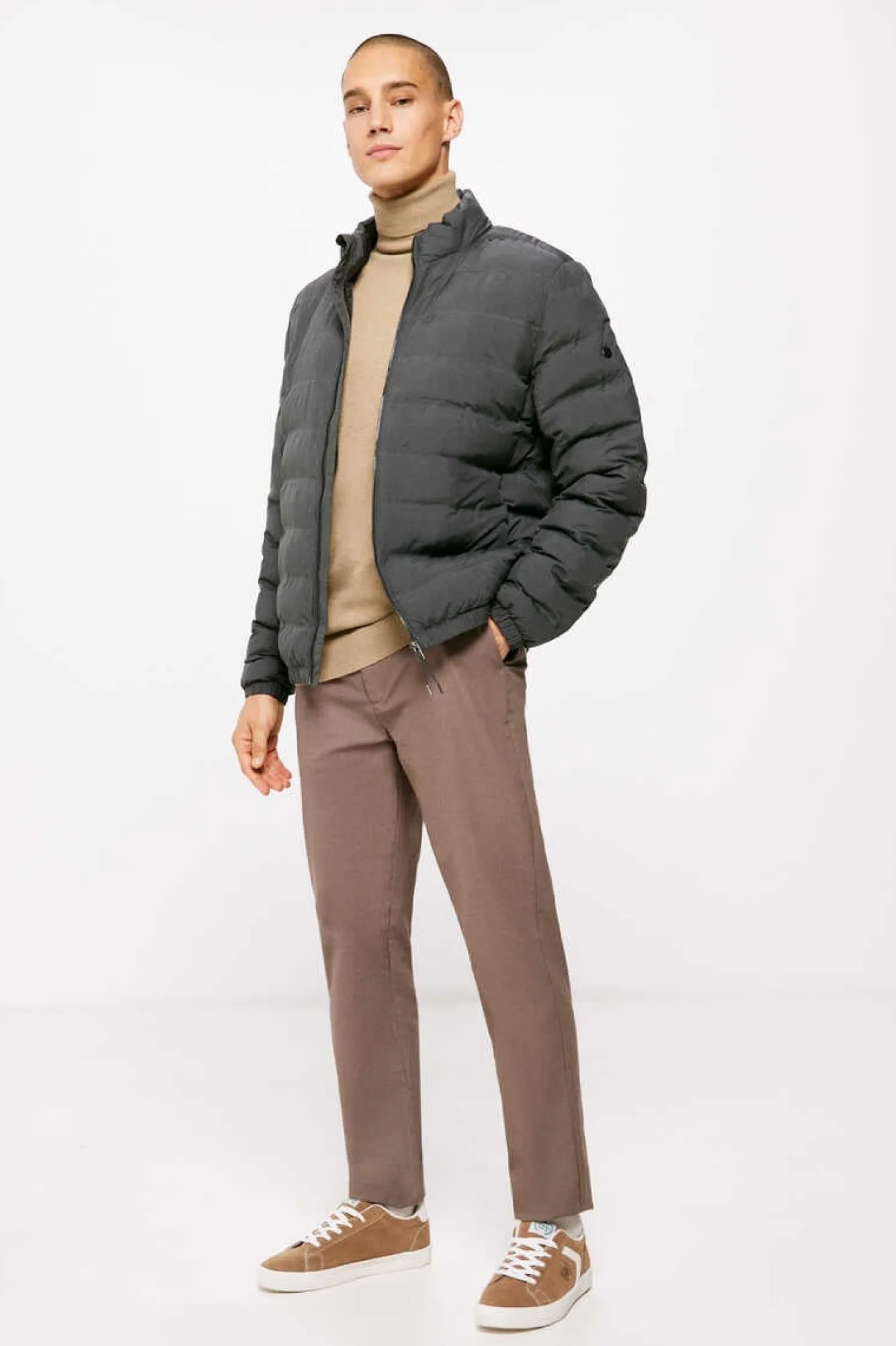 Springfield Casaco Acolchoado Termosselado Cinza