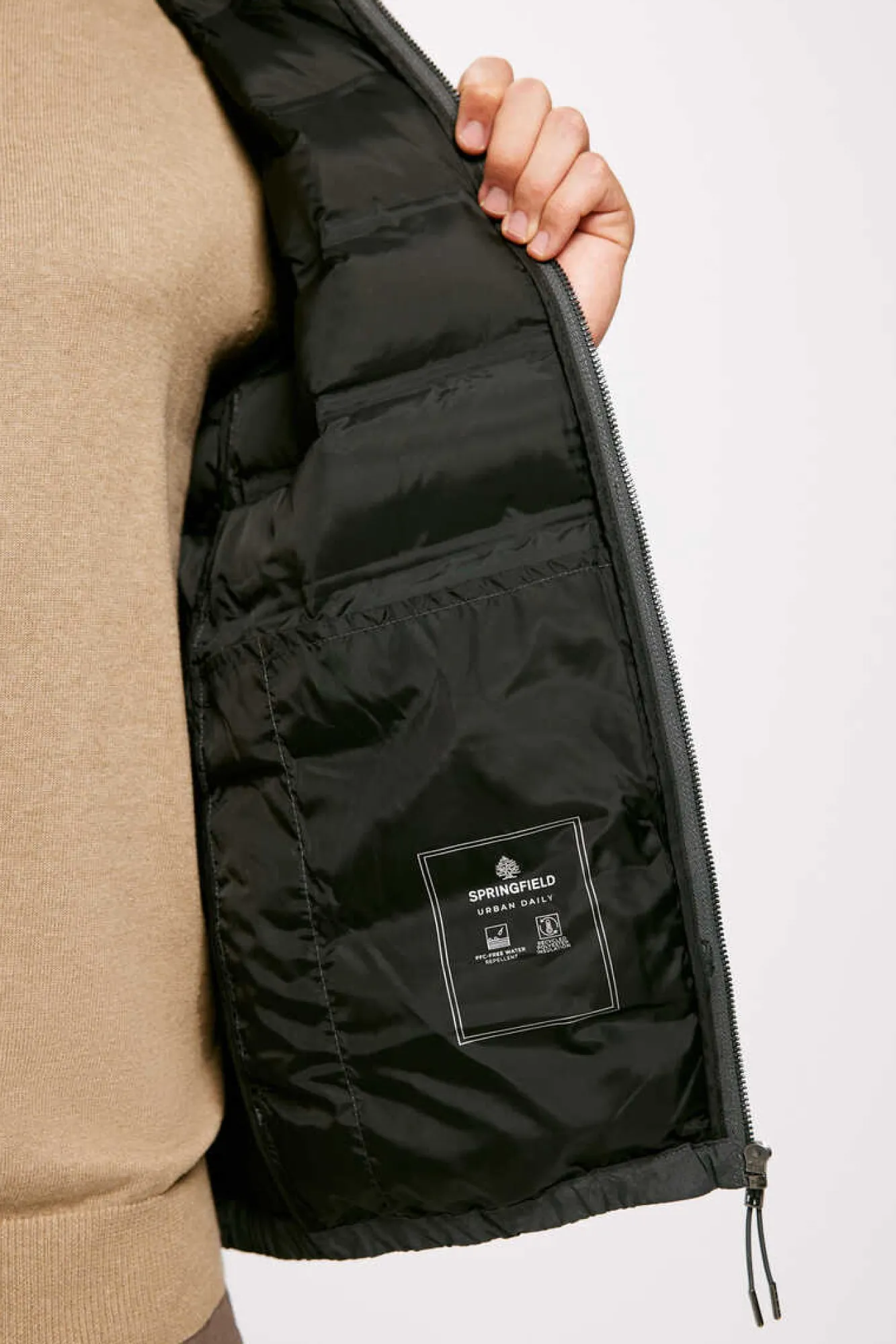 Springfield Casaco Acolchoado Termosselado Cinza