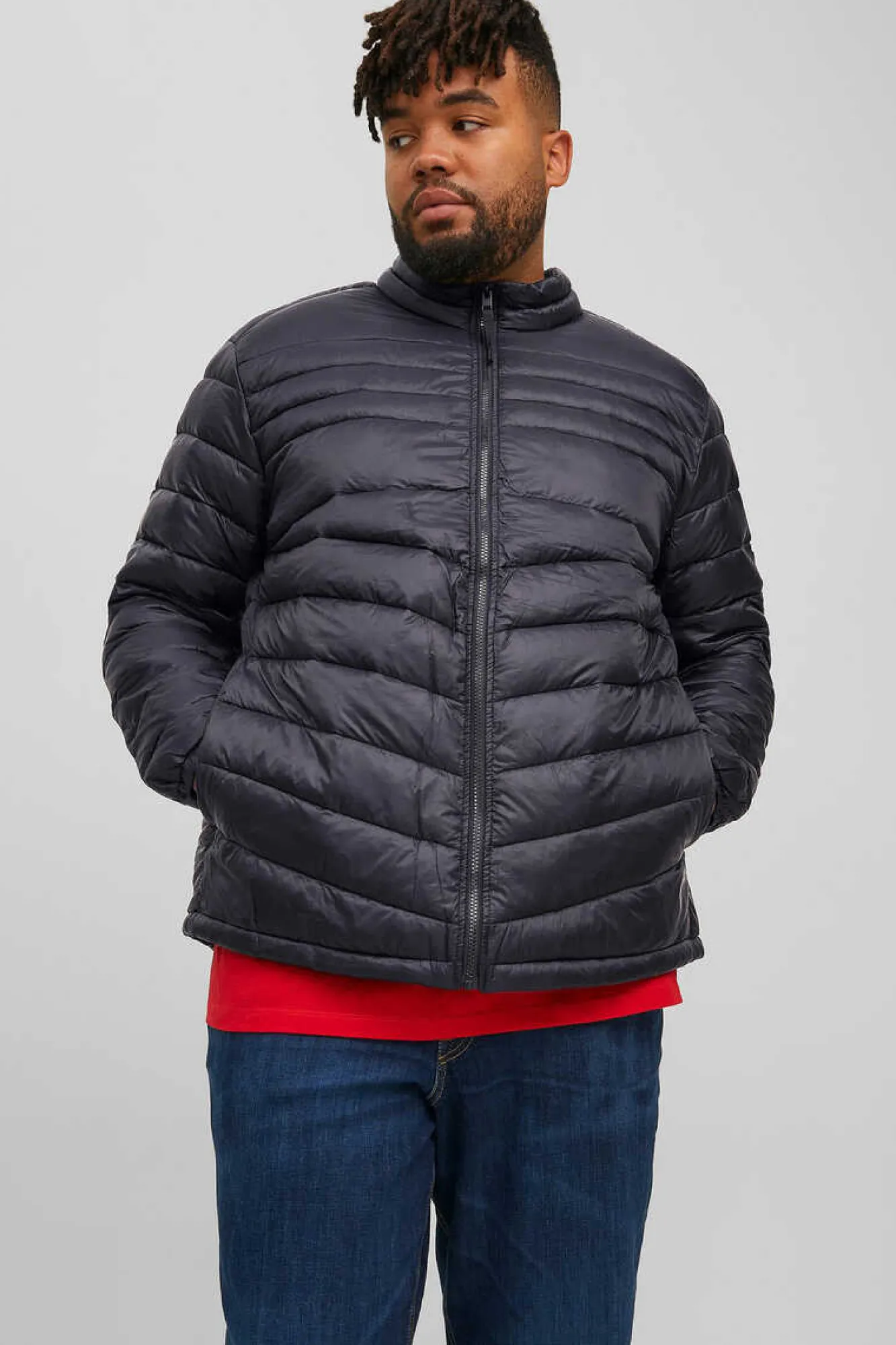 Jack & Jones PLUS Casaco Acolchoado Tipo Puffer Plus Preto Online
