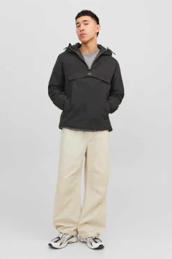 Jack & Jones Casaco Anoraque Com Capuz Preto Clearance