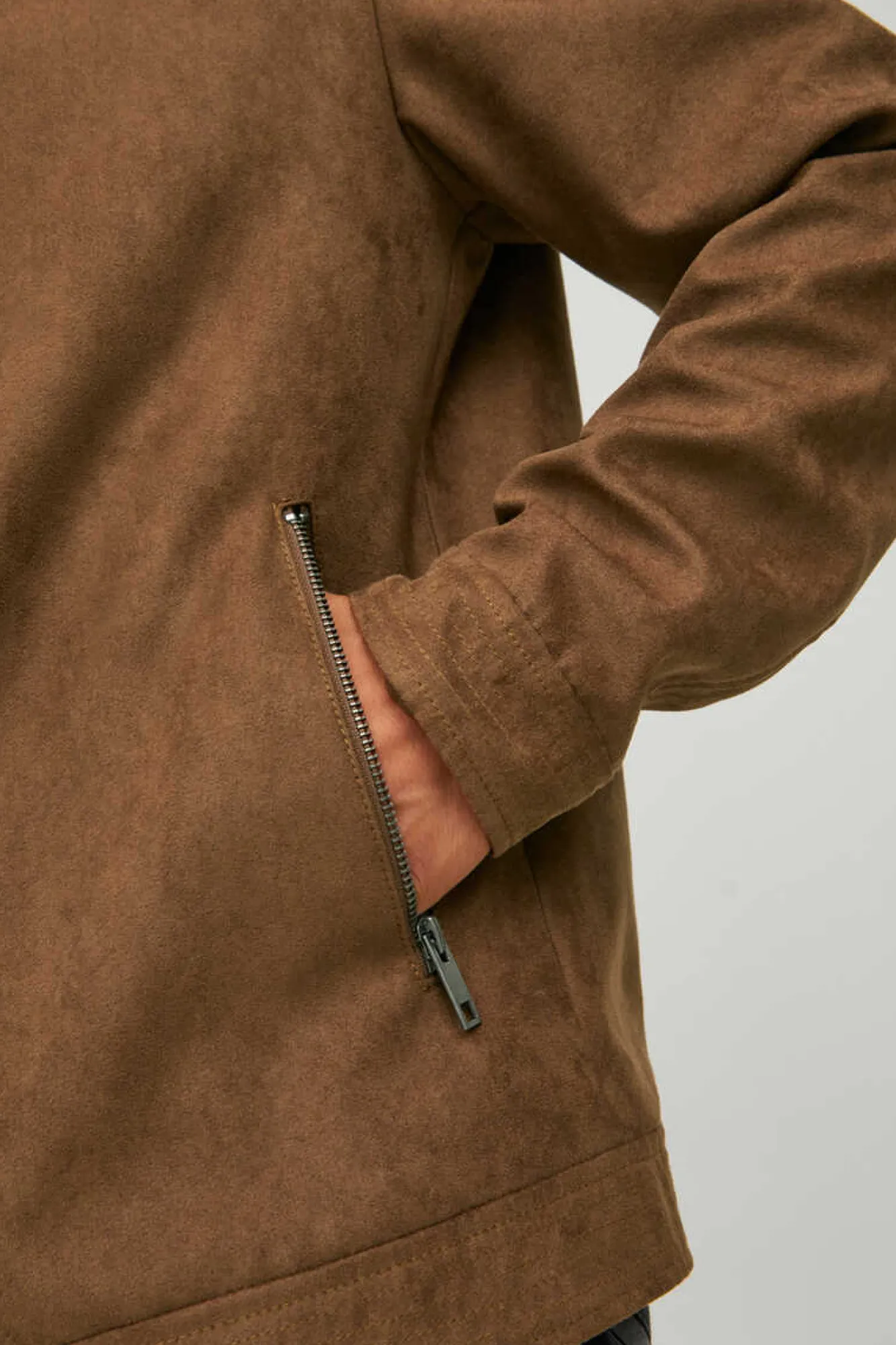 Jack & Jones Casaco Biker Efeito Pele Castanho Sale