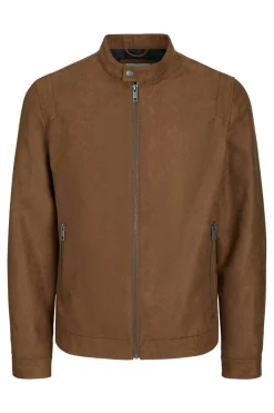 Jack & Jones Casaco Biker Efeito Pele Castanho Sale