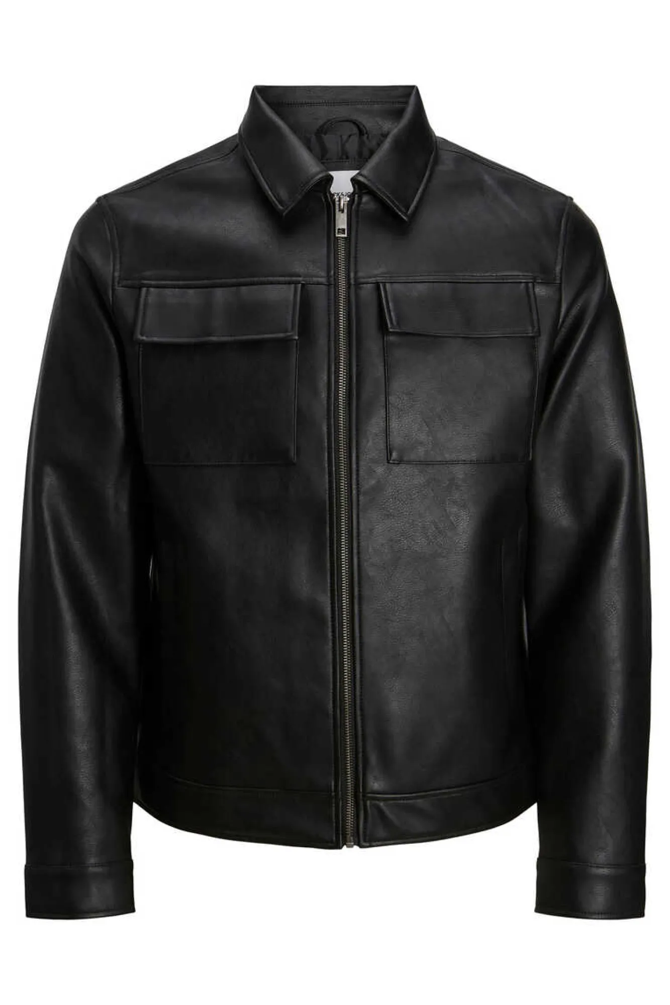 Jack & Jones Casaco Biker Efeito Pele Preto New