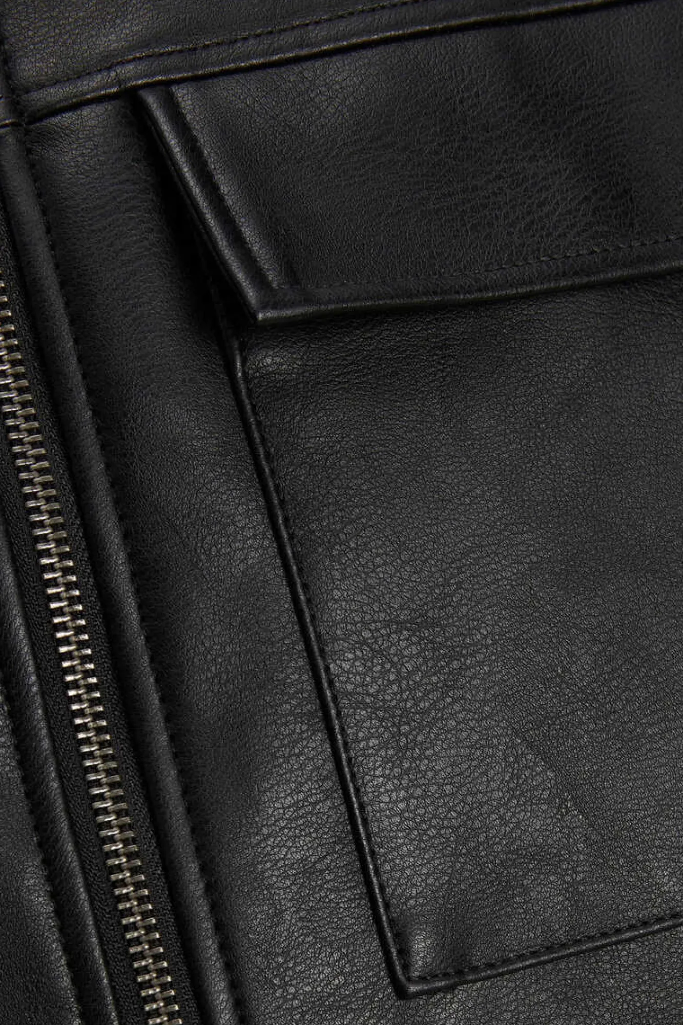 Jack & Jones Casaco Biker Efeito Pele Preto New