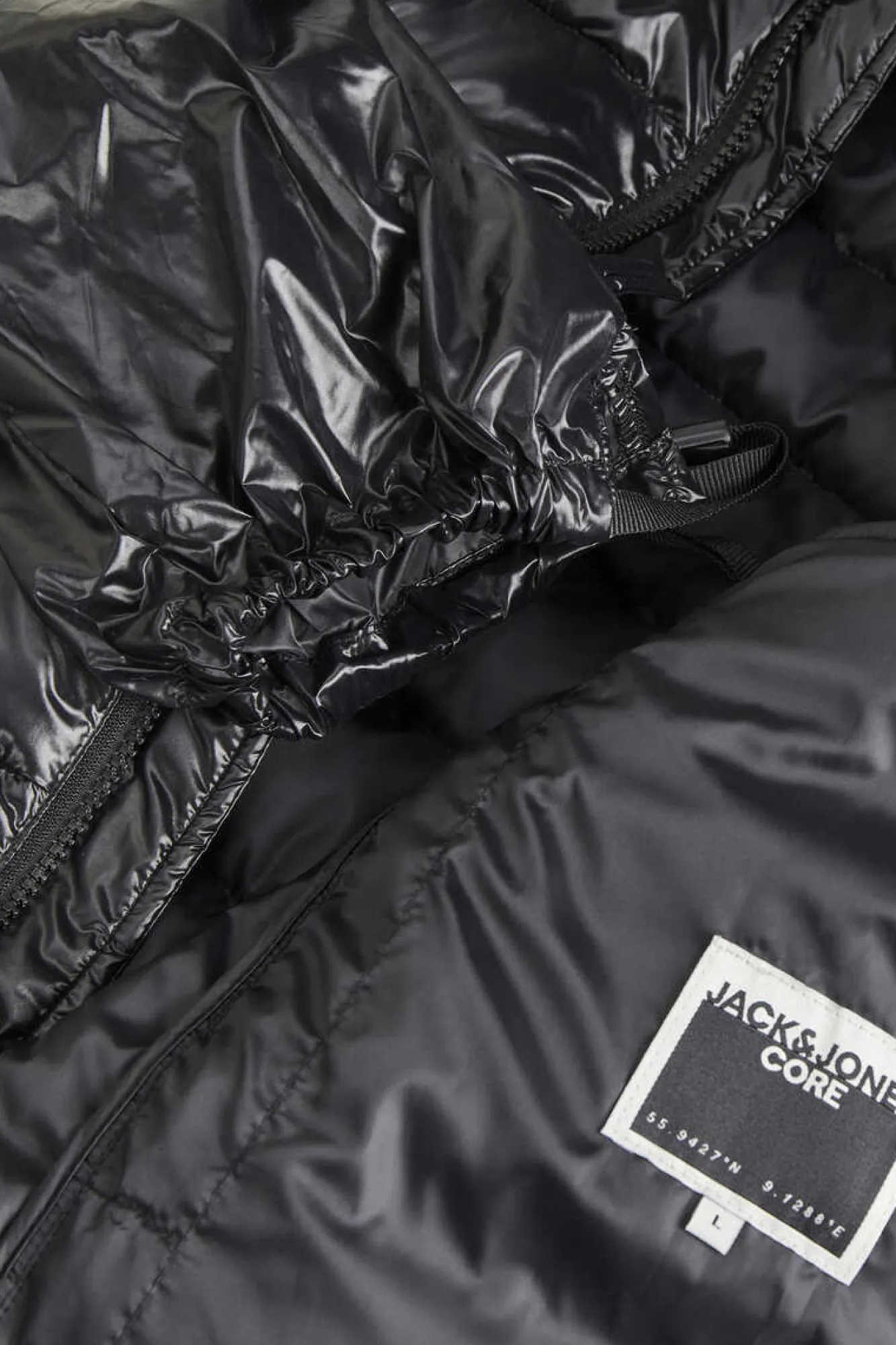 Jack & Jones Casaco Biker Efeito Pele Plus Preto Discount