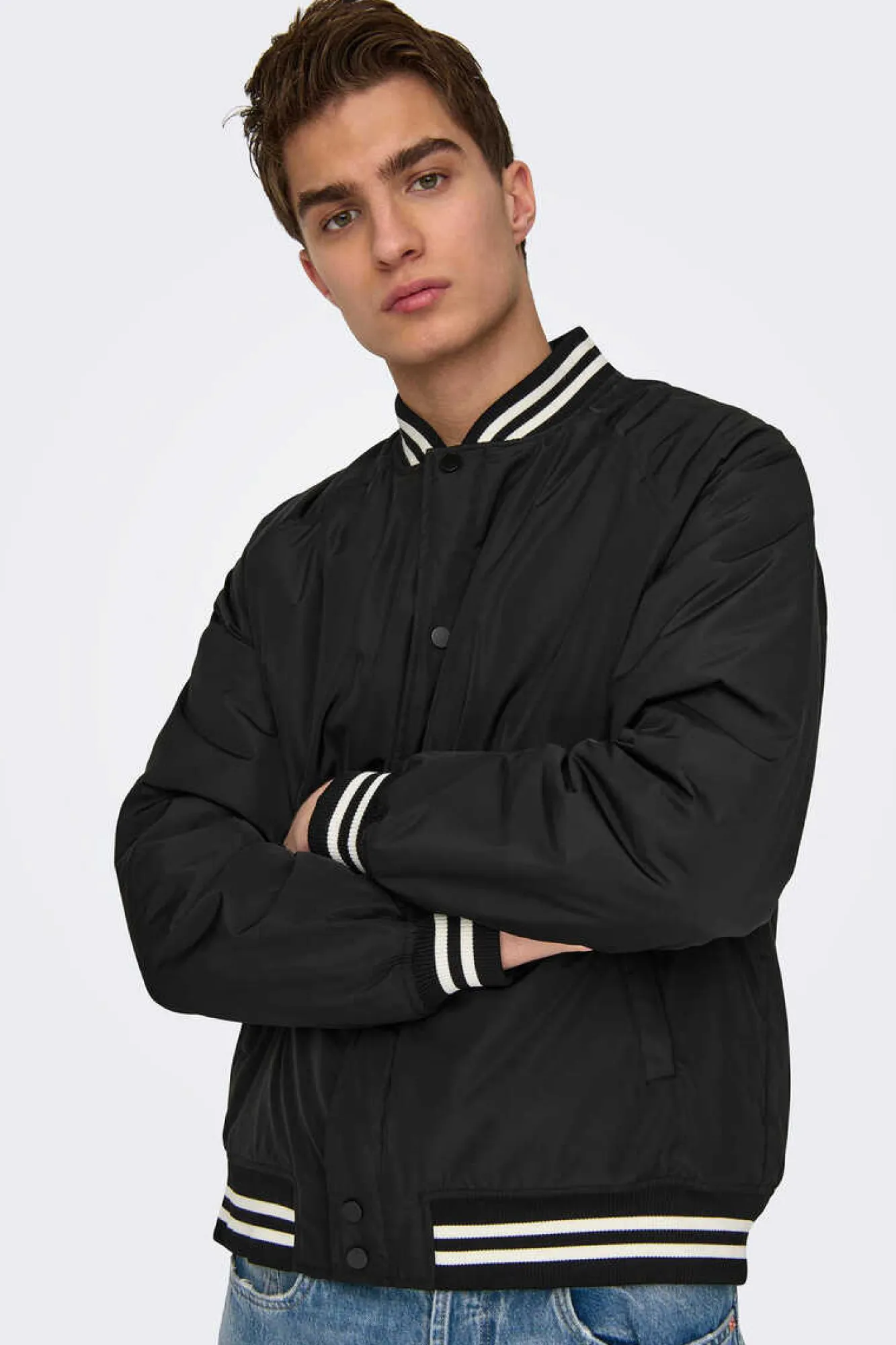 Only & Sons Casaco Bomber Preto