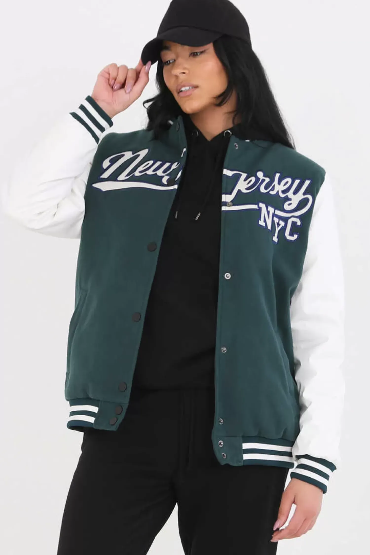 Brave Soul Blusoes E Casacos-Casaco Bomber Combinado Com Bordado