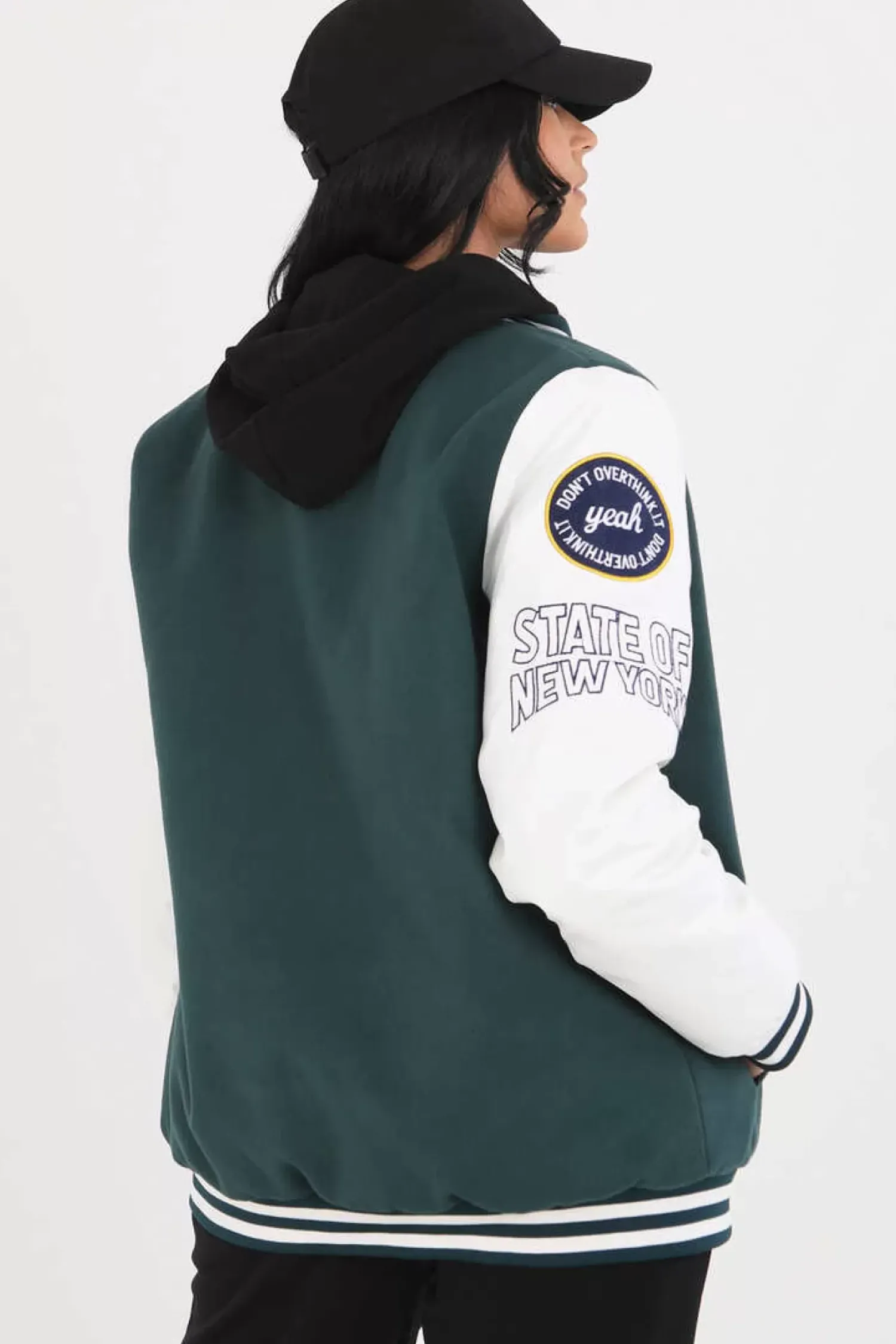 Brave Soul Blusoes E Casacos-Casaco Bomber Combinado Com Bordado