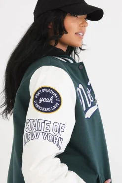 Brave Soul Blusoes E Casacos-Casaco Bomber Combinado Com Bordado