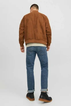 Jack & Jones Casaco Bomber Efeito Pele Castanho Online