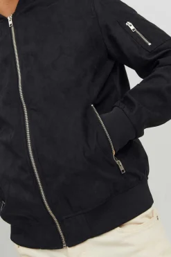 Jack & Jones Casaco Bomber Efeito Pele Preto Best