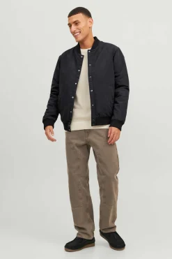 Jack & Jones Casaco Bomber Estilo College Preto Discount