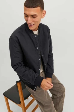 Jack & Jones Casaco Bomber Estilo College Preto Discount