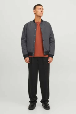 Jack & Jones Casaco Bomber Estilo College Cinza New
