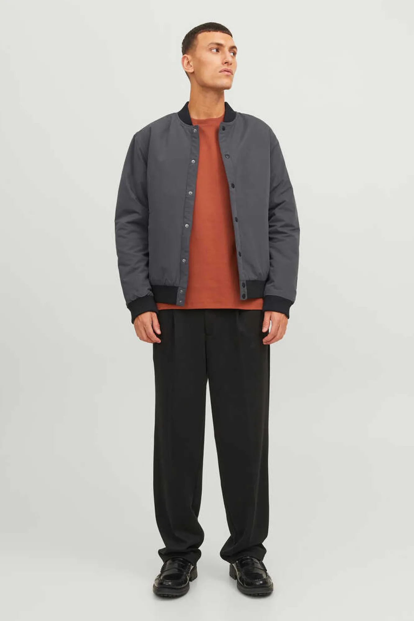 Jack & Jones Casaco Bomber Estilo College Cinza New